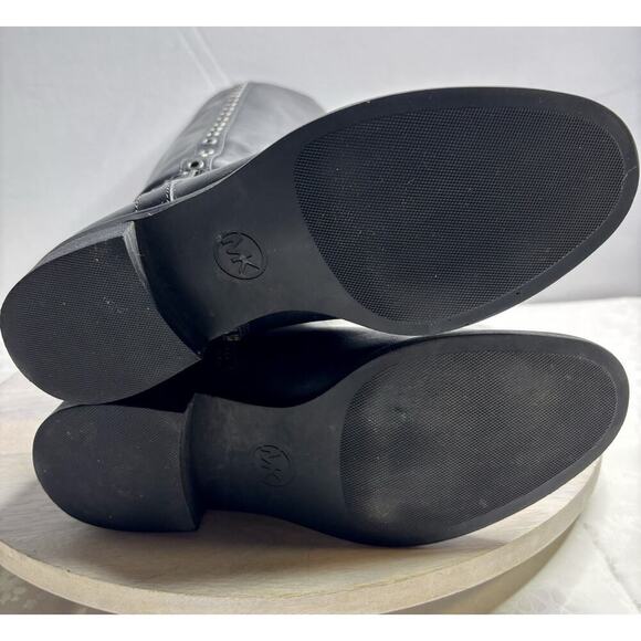 MICHAEL KORS Faux Leather Britt Riding Boot Women's Size US 7 M Black - Picture 8 of 12